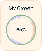Skill progress card showing confirmed and in-progress skills